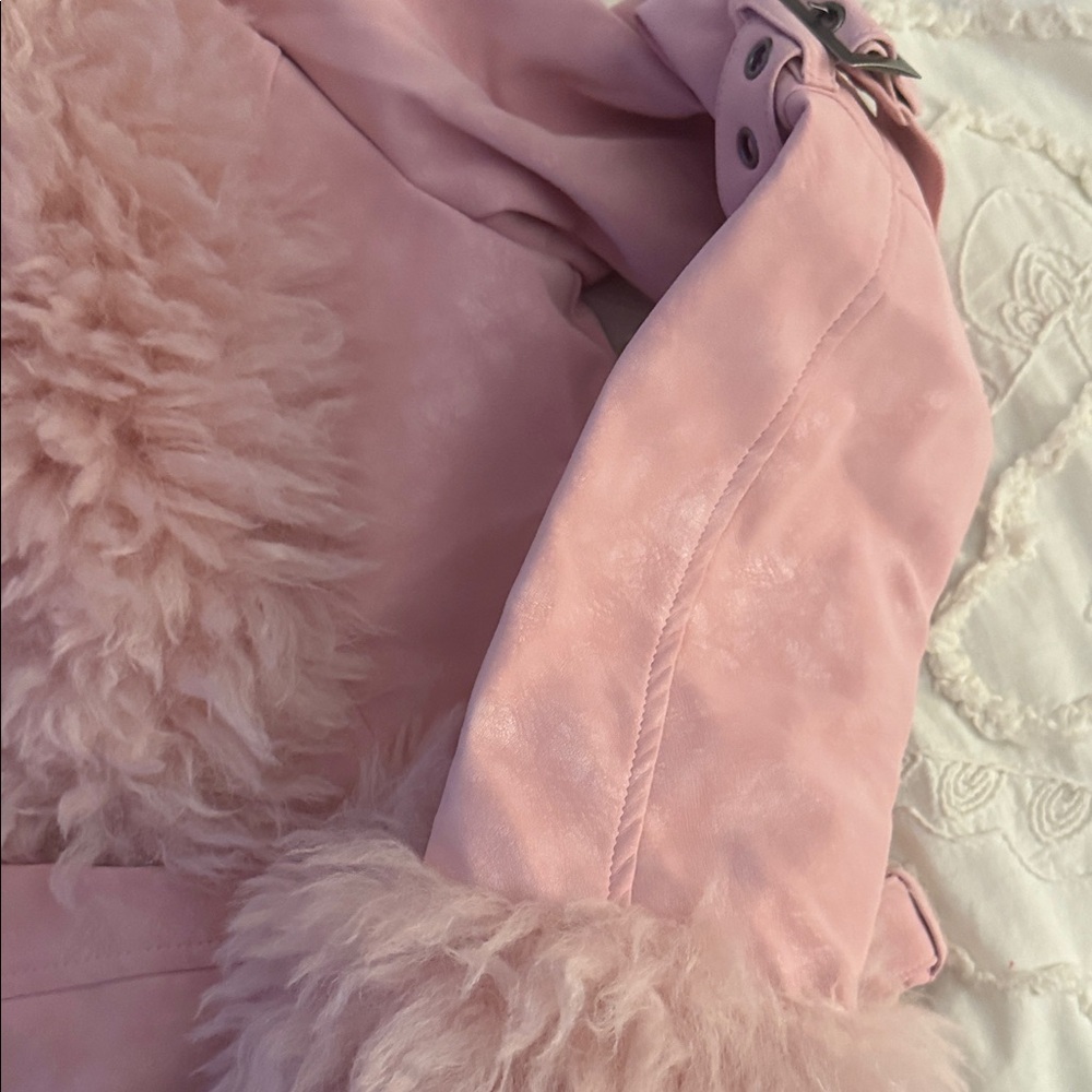 Dolls Kill Pink Teddy Jacket with Faux Fur - Picture 3 of 7